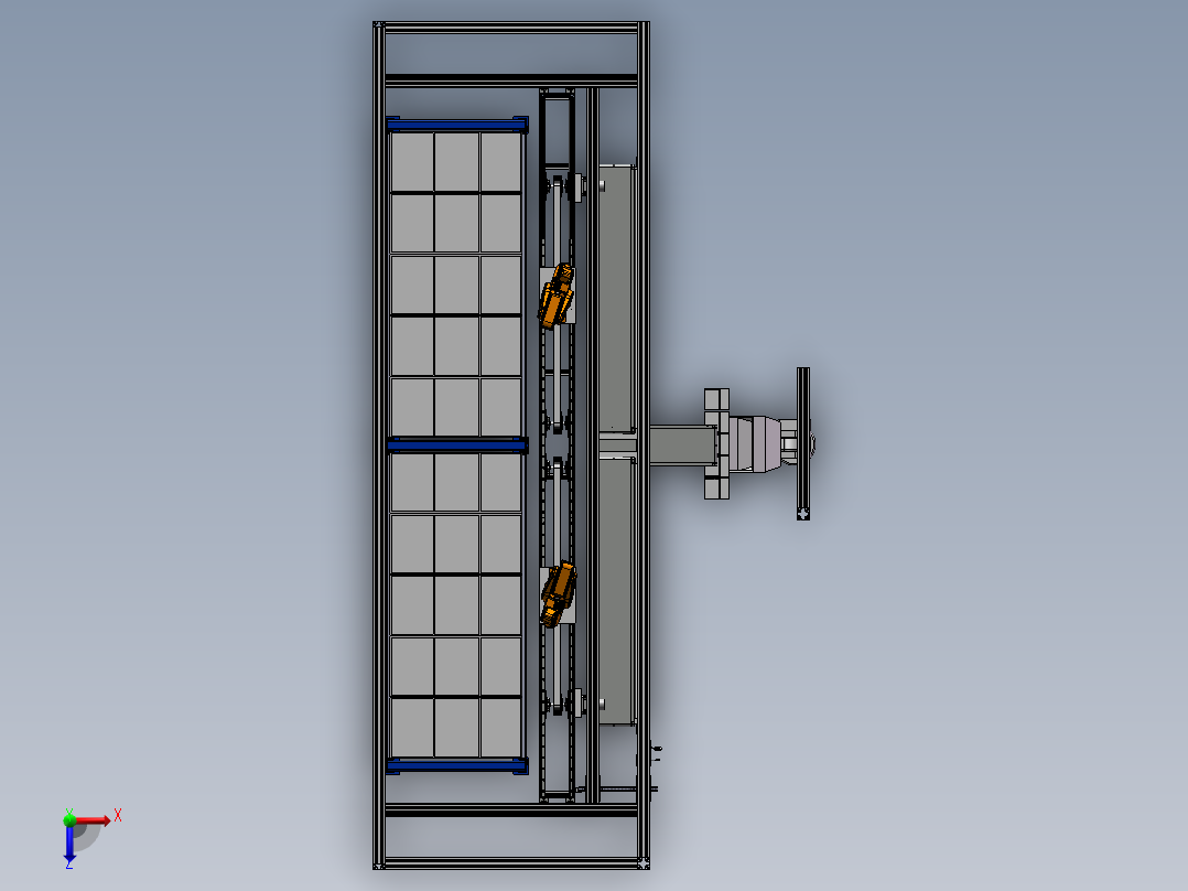 自动发药机三维模型+CAD图纸+设计说明书俯视图