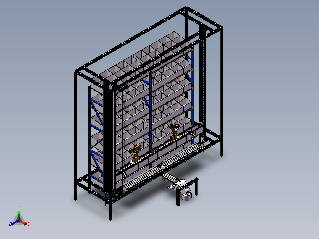 自动发药机三维模型+CAD图纸+设计说明书正等轴测图
