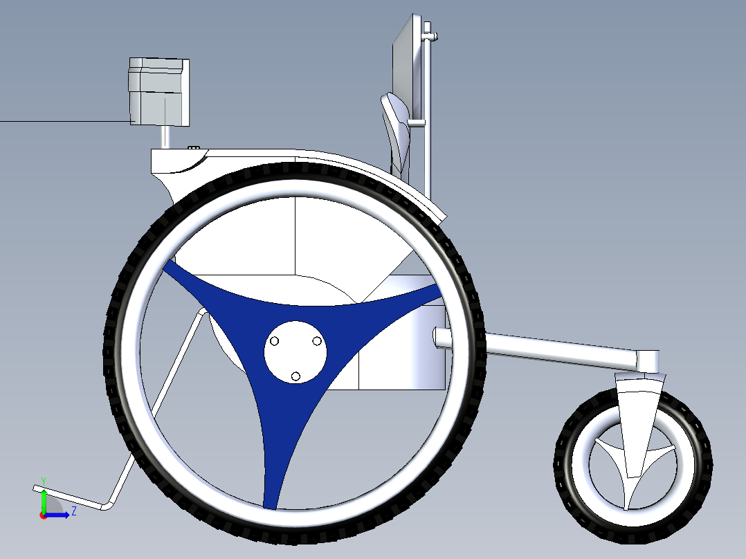 B3003378-电动轮椅左视图