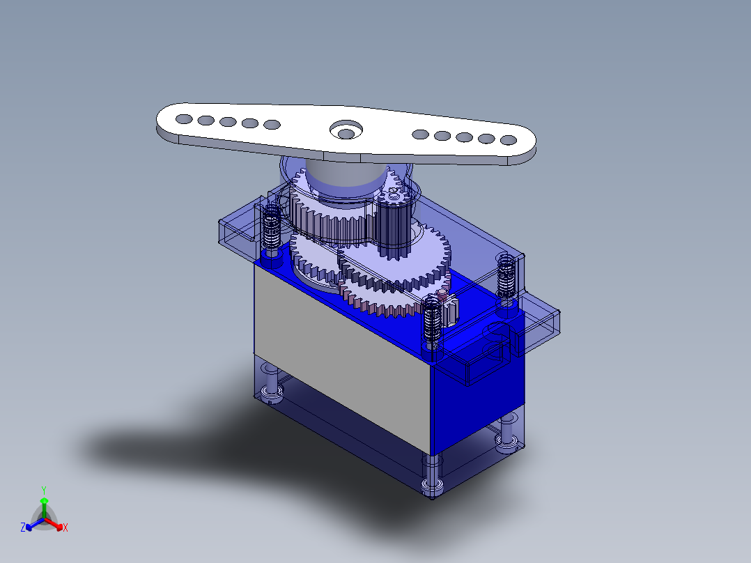 舵机(70)正等轴测图