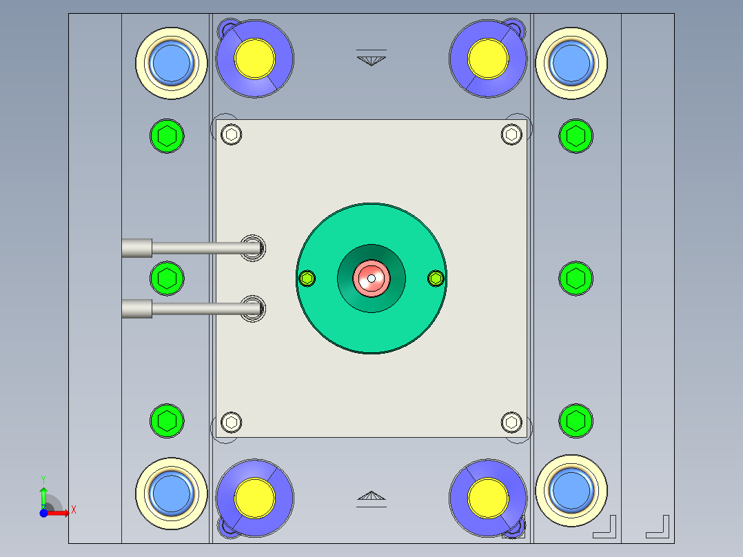电视遥控器上盖注塑模具设计--1013631-520前视图