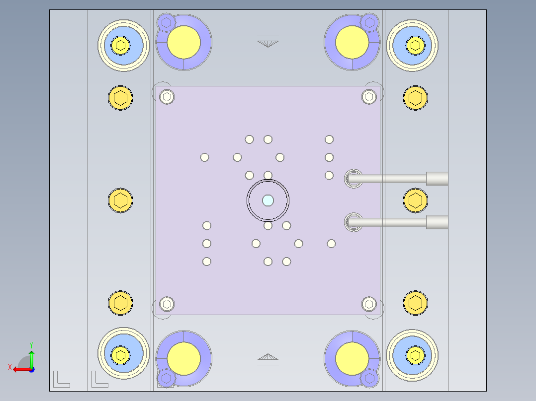 电视遥控器上盖注塑模具设计--1013631-520后视图