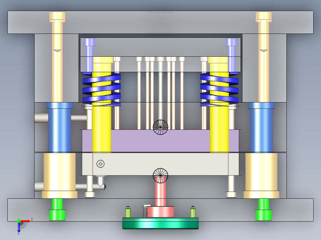 电视遥控器上盖注塑模具设计--1013631-520俯视图
