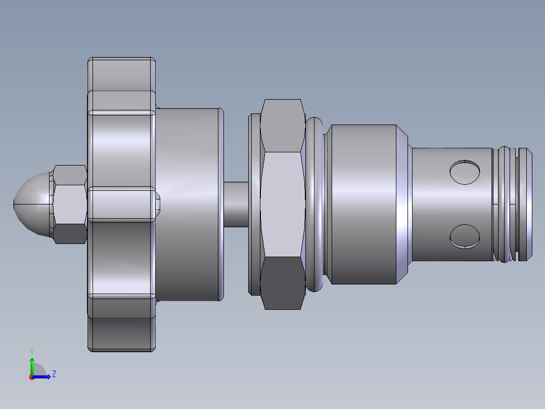 插装式液压流量控制阀左视图