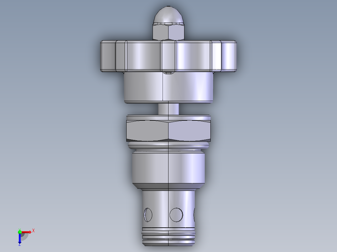 插装式液压流量控制阀俯视图