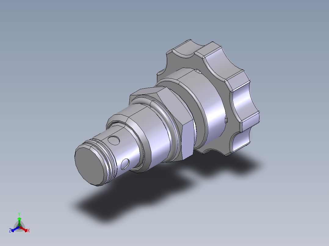 插装式液压流量控制阀正等轴测图