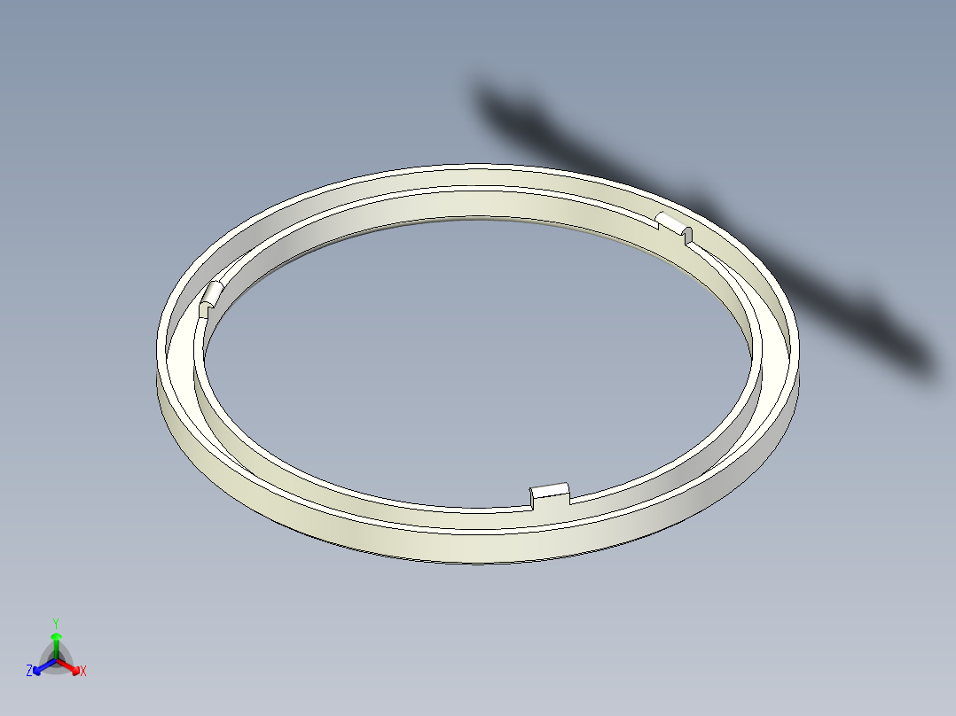 B2004422-数控铣床 环形LED灯安装板正等轴测图