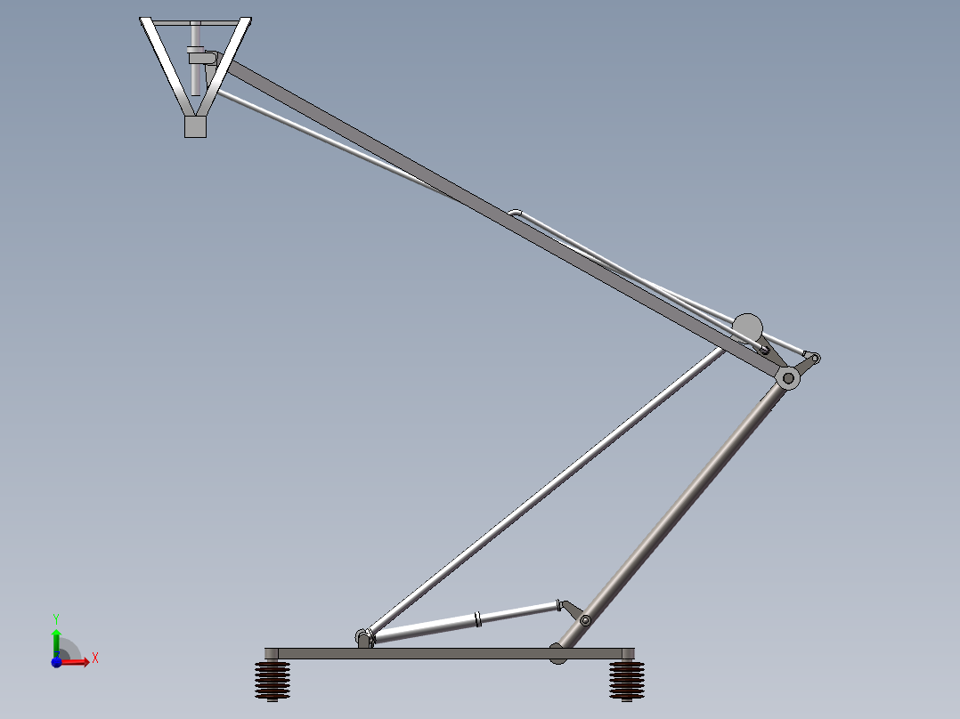 受电弓设计模型  stp x-t  SW格式前视图