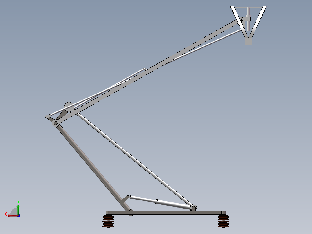 受电弓设计模型  stp x-t  SW格式后视图