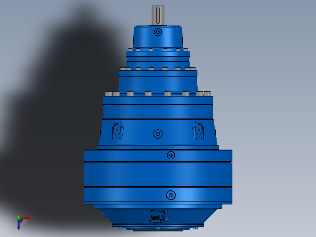 行星齿轮减速机 R4EL 061A 178Y Z120M2 F05W C38X58 B5俯视图