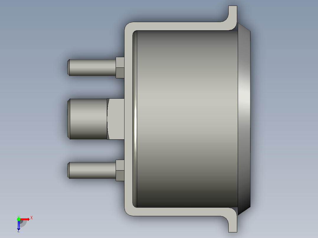 F-GU4010M-压力表俯视图