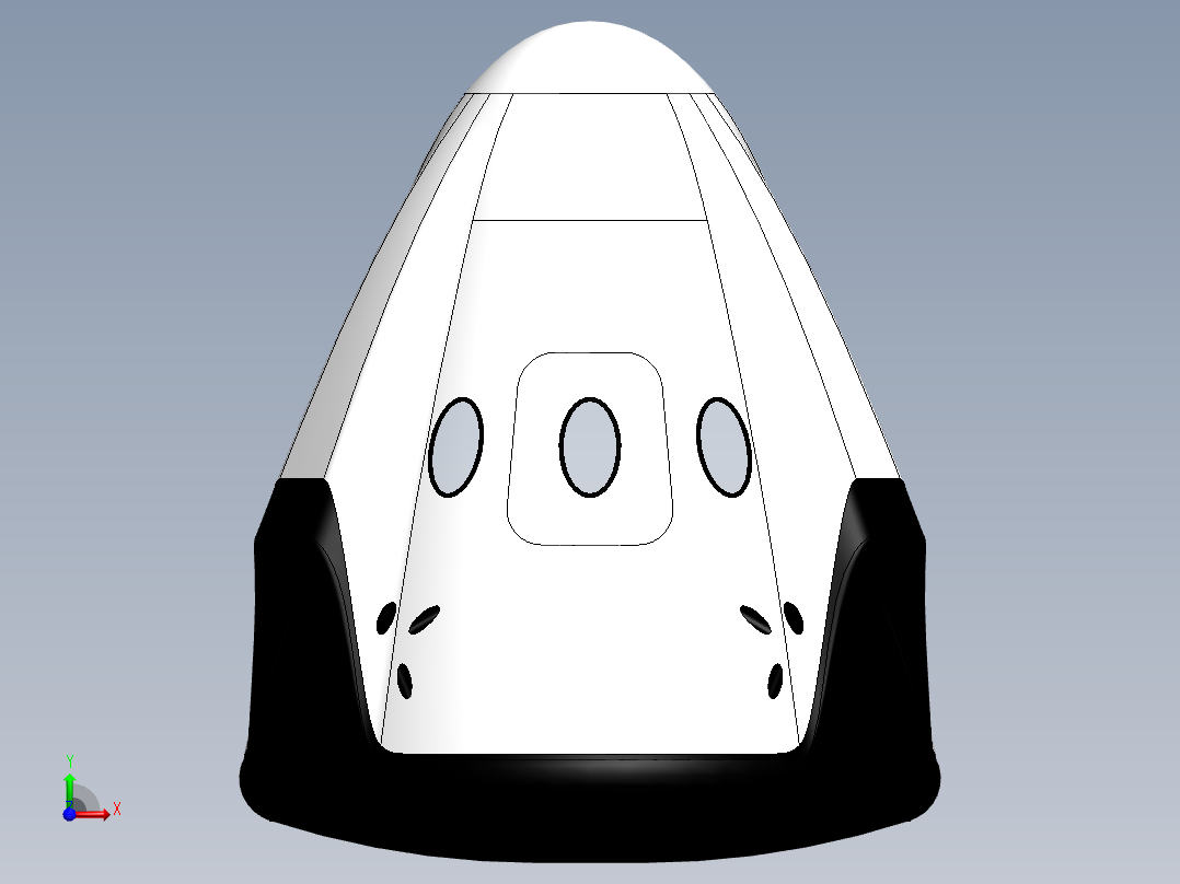 宇宙飞船舱体前视图