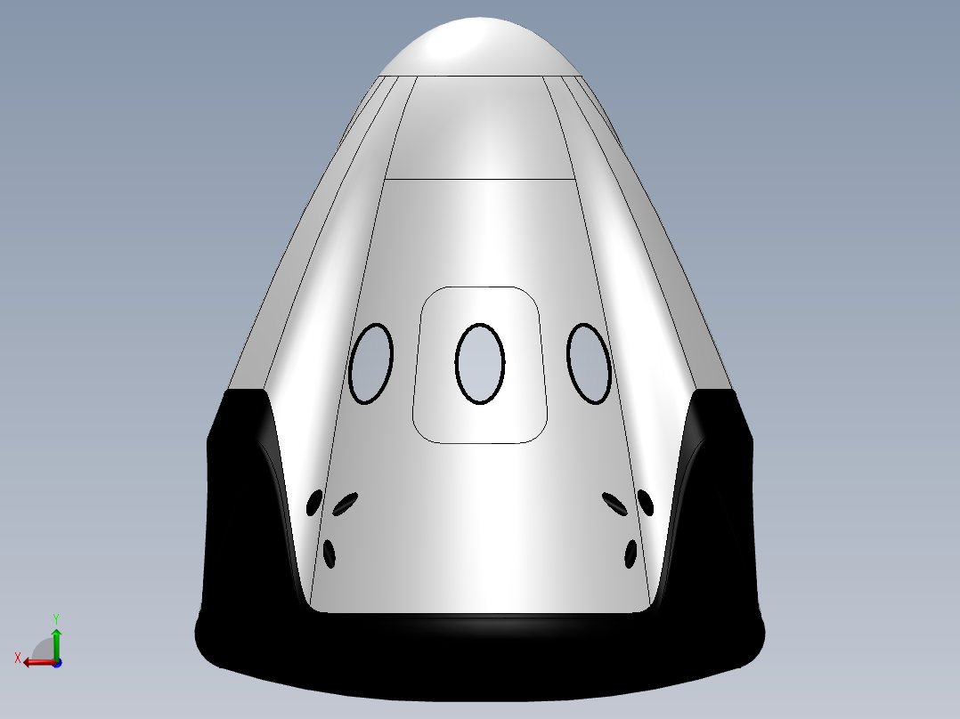宇宙飞船舱体后视图