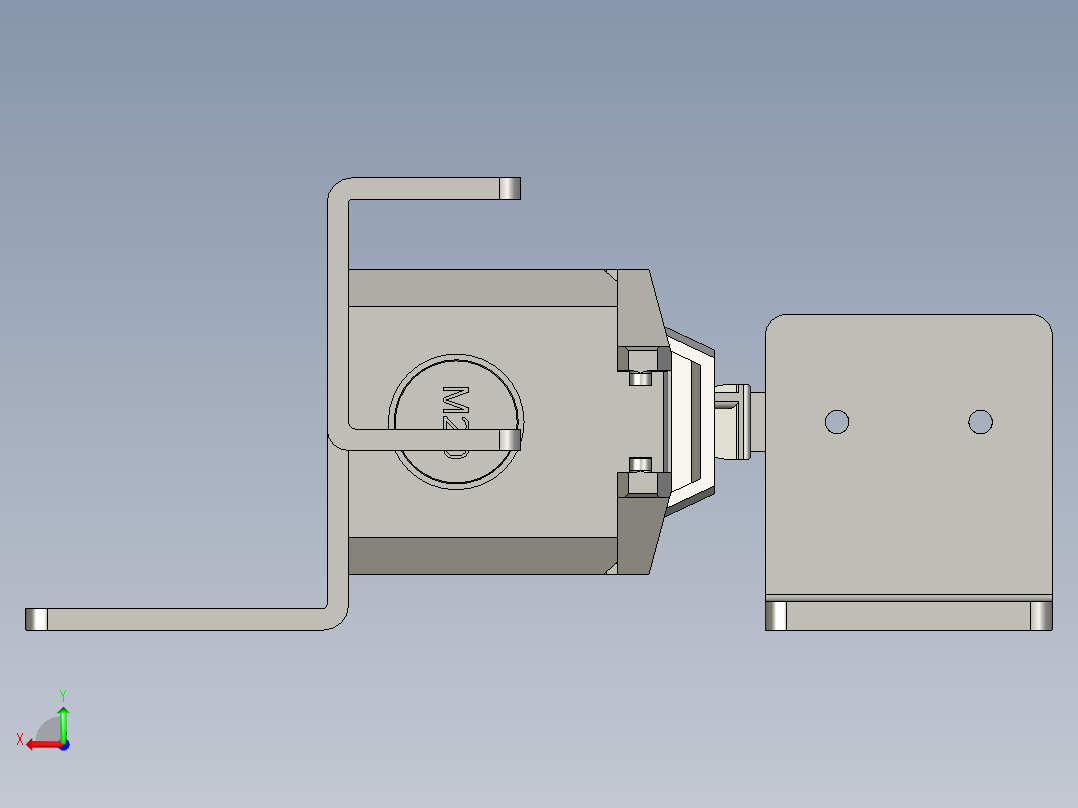 安全锁组件后视图