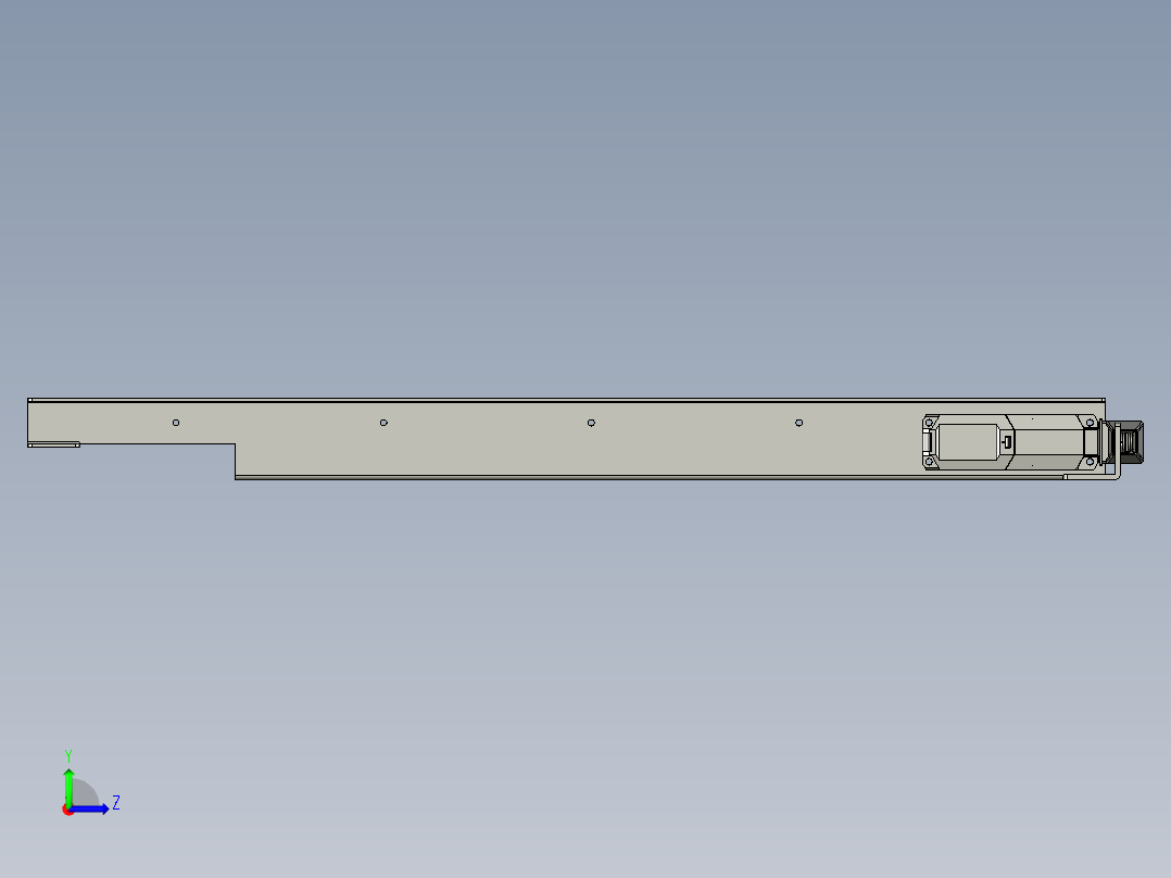 安全锁组件左视图