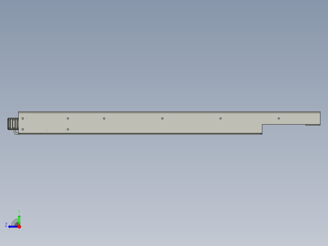 安全锁组件右视图