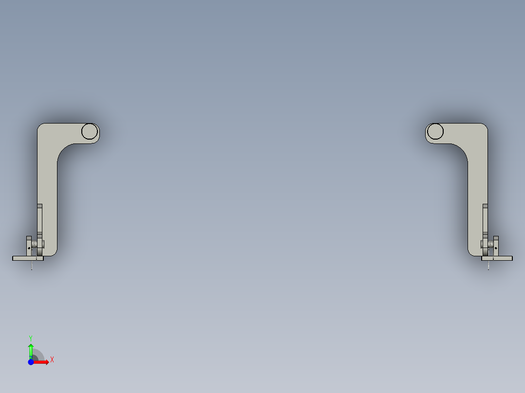 挂架旋转机构前视图