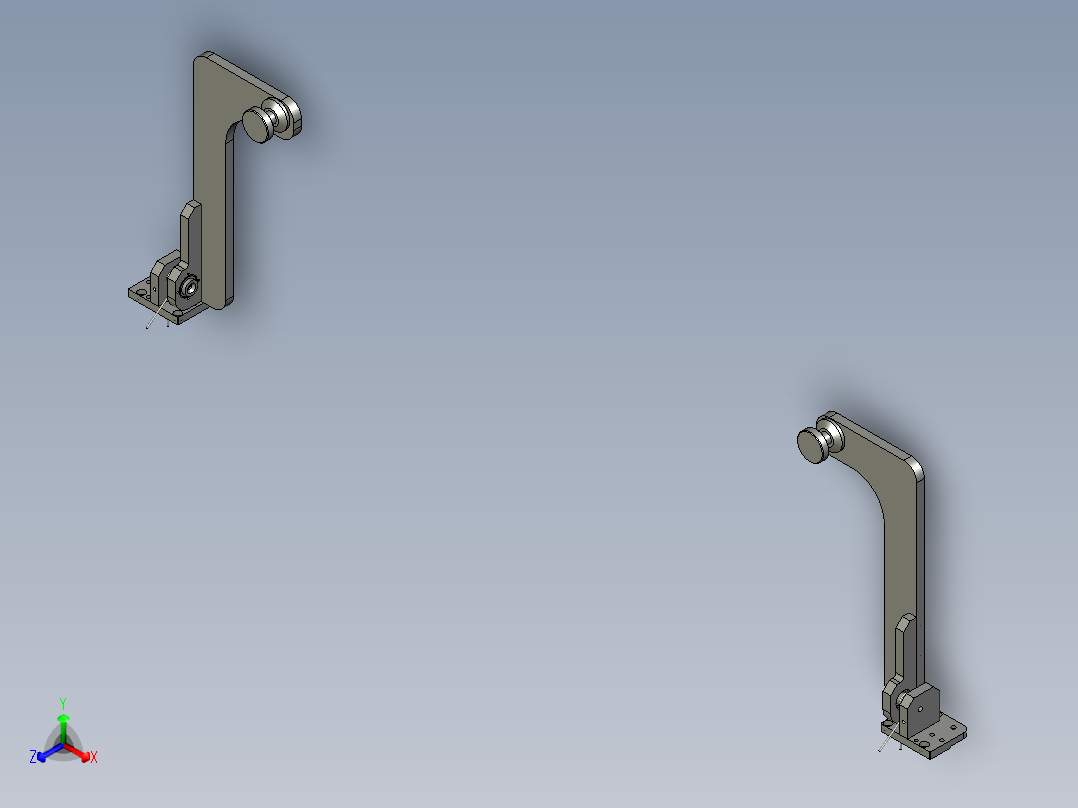 挂架旋转机构正等轴测图