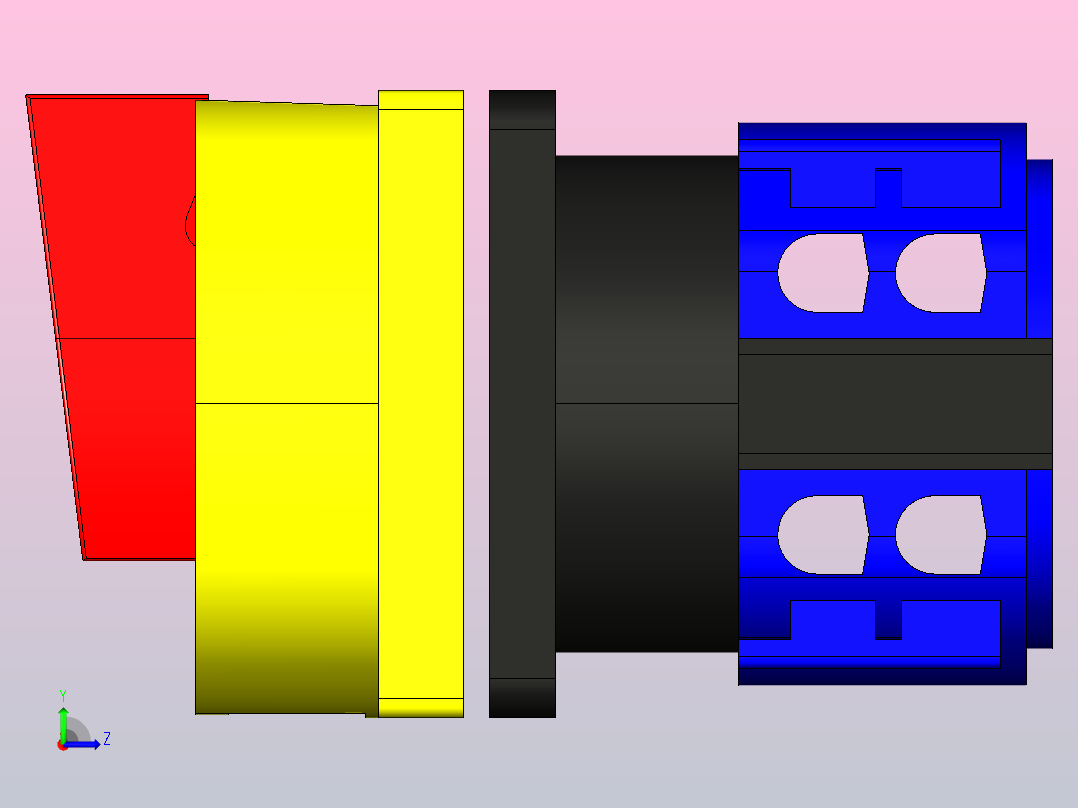 三极选择开关左视图