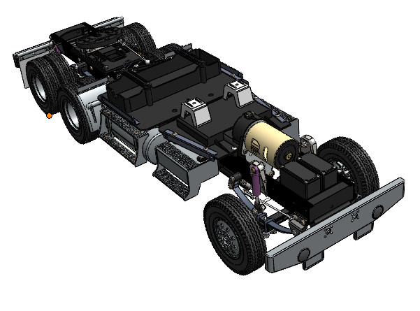 重型汽车底盘（传动系、行驶系、转向系和制动系）