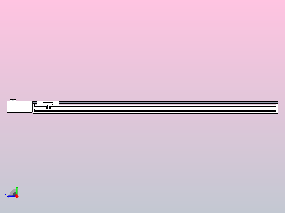 皮带直线轴半封闭可选导轨TPA-HNB-120D-110-L1200-MR-C-P40-N3右视图