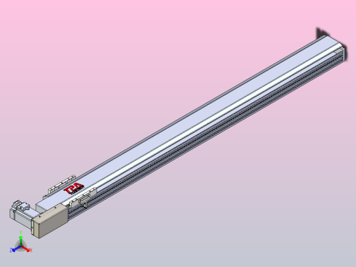 皮带直线轴半封闭可选导轨TPA-HNB-120D-110-L1200-MR-C-P40-N3正等轴测缩略图
