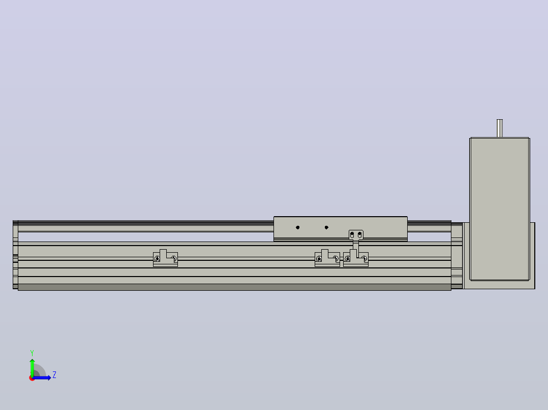 MT136BT半封闭皮带滑台[MT136BT.L100.200.LU.M40.C3]左视图
