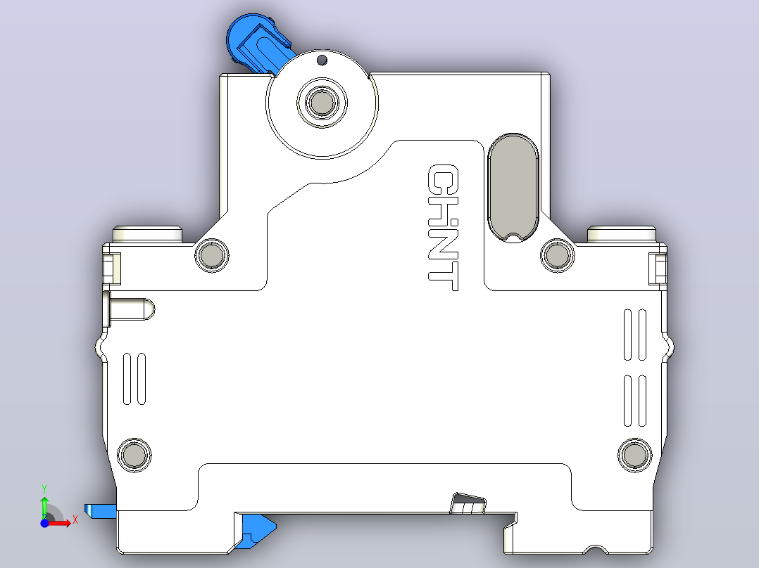 NXB-63T 4P小型断路器三维模型202404前视图