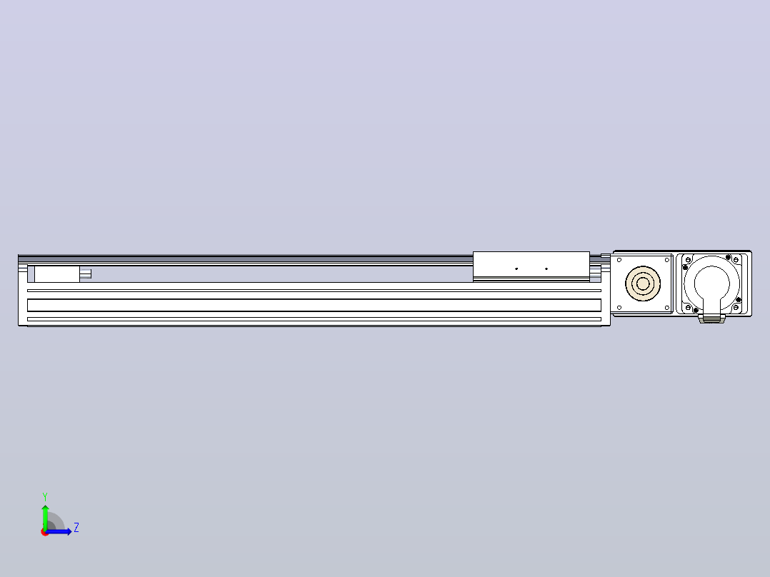 皮带直线轴半封闭可选导轨TPA-HNB-175D-140-L500-MR-C-P75-N3左视图