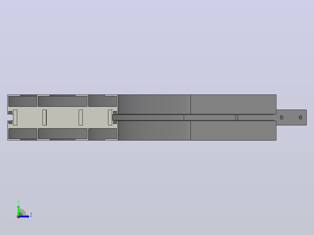 YBBP45A180R5-C1水平普通弯头左视图