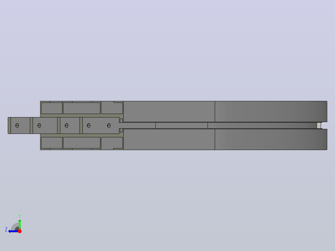 YBBP45A180R5-C1水平普通弯头右视图