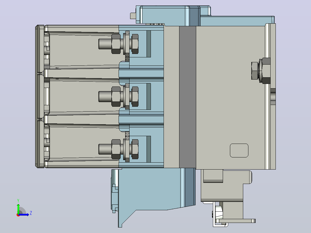 NC5-20544交流接触器三维模型202205左视图