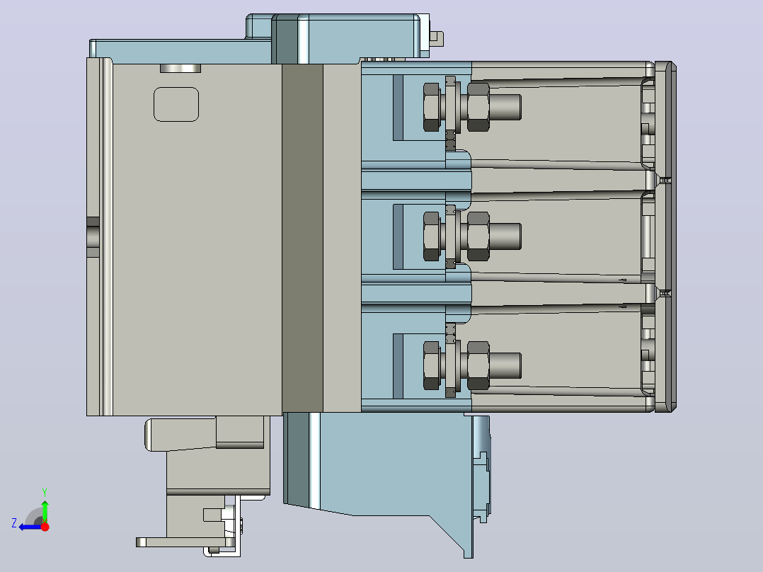 NC5-20544交流接触器三维模型202205右视图