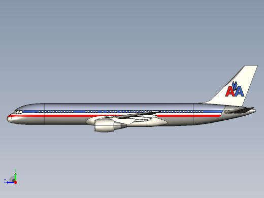 波音757中程航线客机右视缩略图