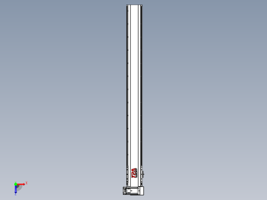 皮带直线轴半封闭可选导轨TPA-HNB-120D-110-L1150-RU-C-P40-N3俯视缩略图
