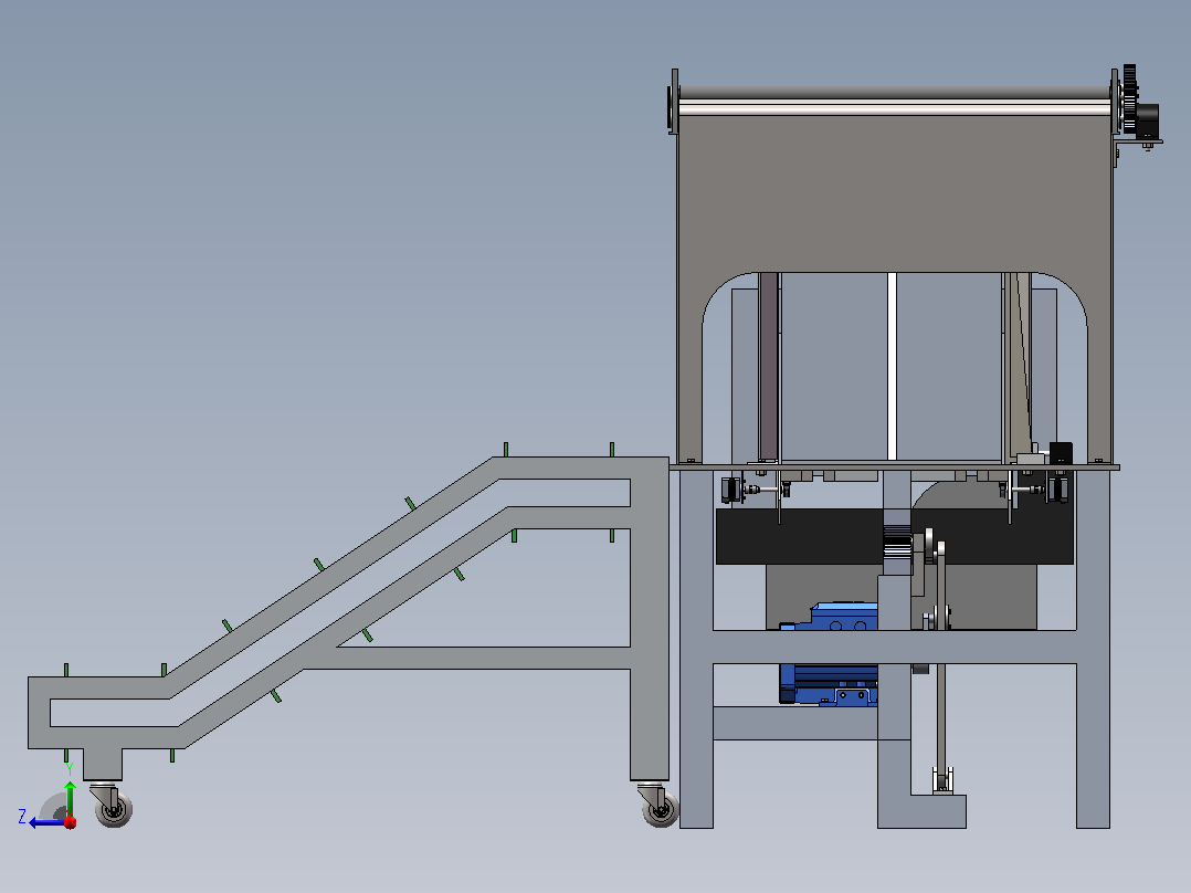 书本打包机 sw+cad右视图