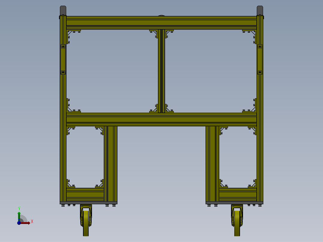 构件搬运台车前视图