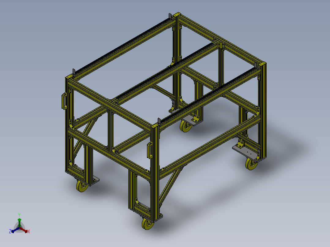 构件搬运台车正等轴测图