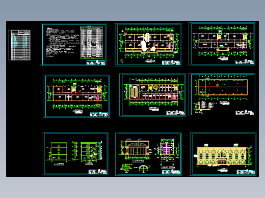 【四层】2841平米中学教学楼（计算书、施组、建筑、结构图）