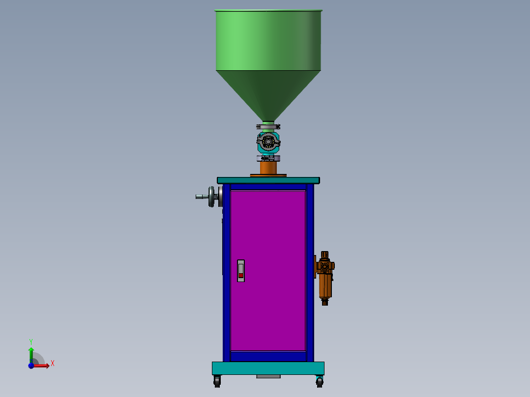 立式灌装机3D图纸 E194前视图