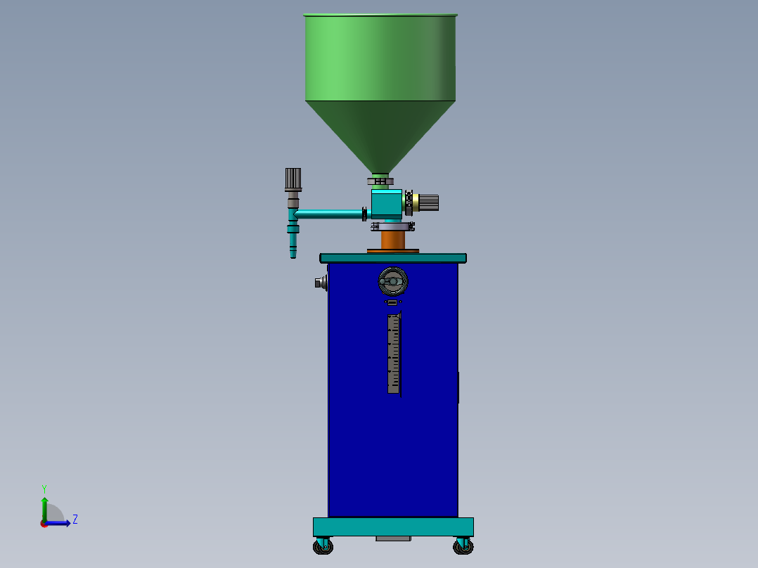 立式灌装机3D图纸 E194左视图