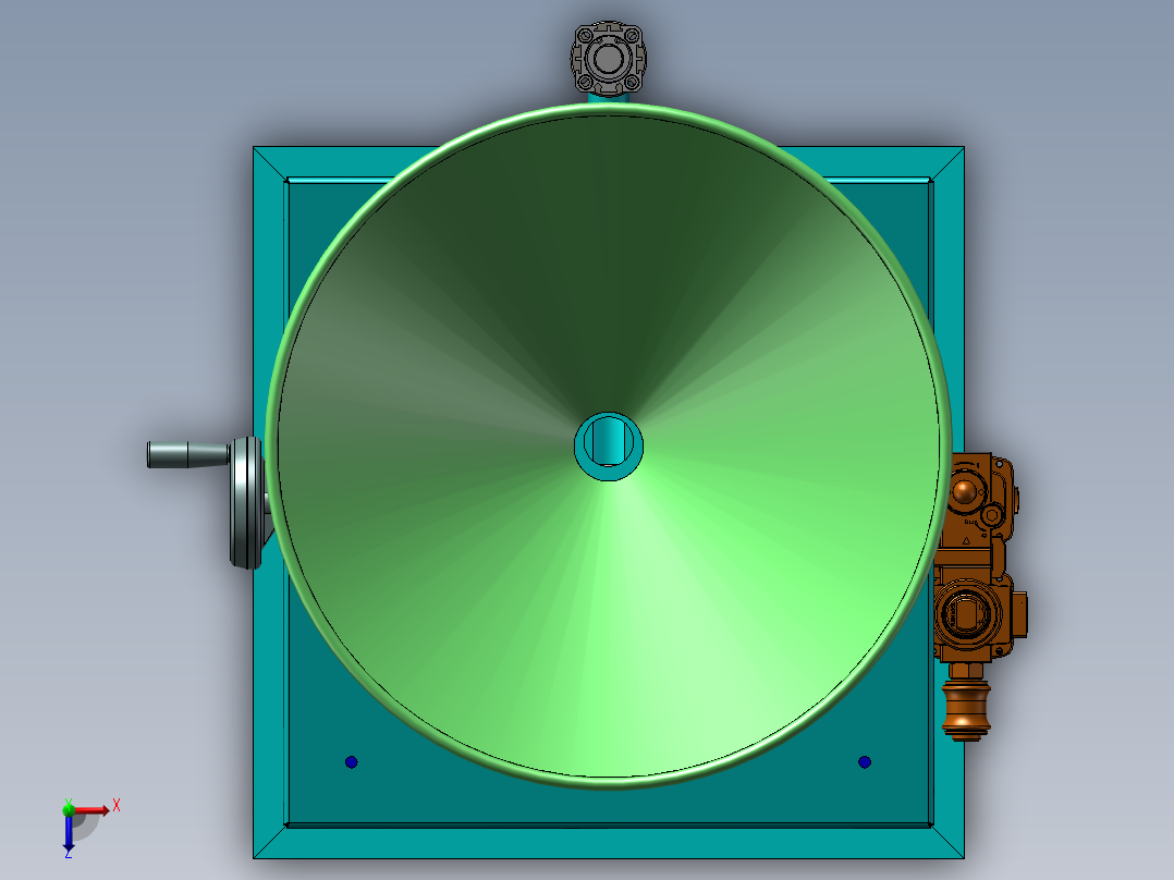 立式灌装机3D图纸 E194俯视图