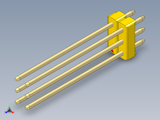 彩色公头100mil（2.54mm）系列-DS1021_yellow_3x02p_100mil_Type43_rev1.0