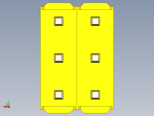 彩色公头100mil（2.54mm）系列-DS1021_yellow_3x02p_100mil_Type43_rev1.0后视缩略图