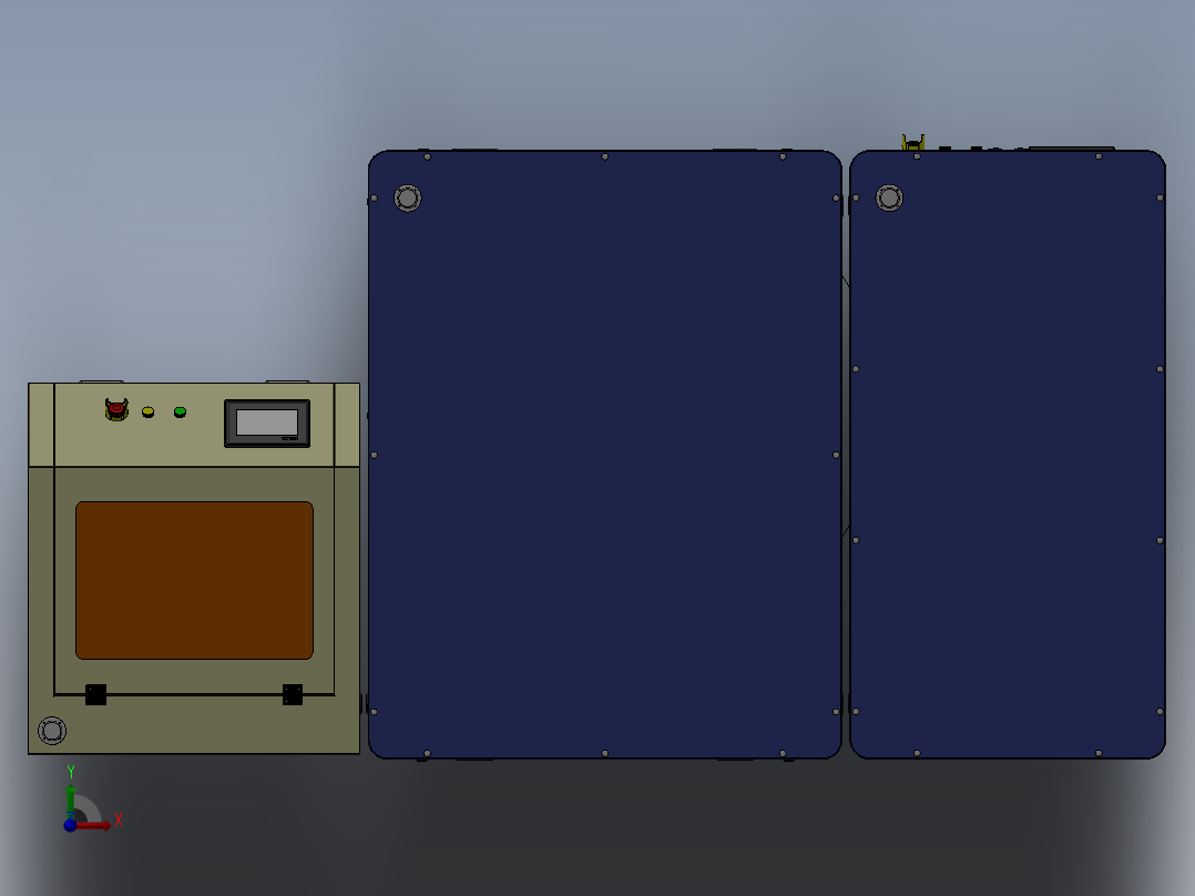 E100 PCB板供料贴标收料一体机前视图