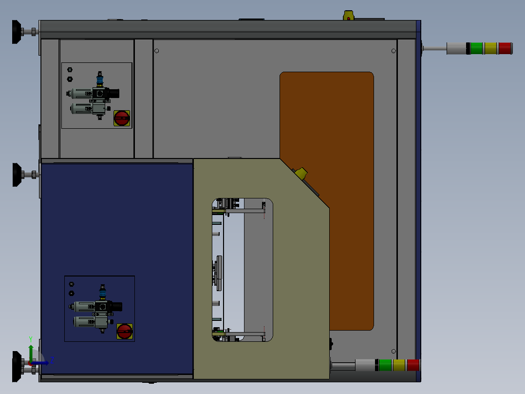 E100 PCB板供料贴标收料一体机左视图