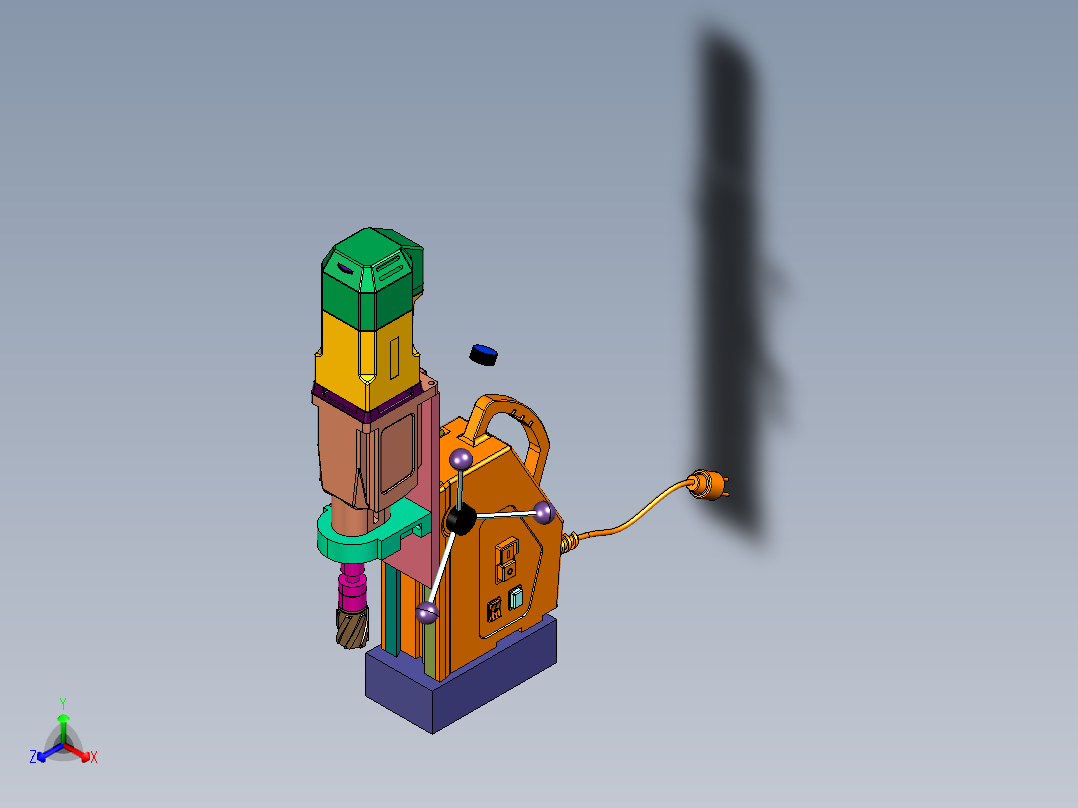 三相调速型吸盘钻