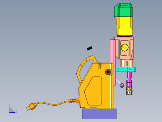 三相调速型吸盘钻左视缩略图