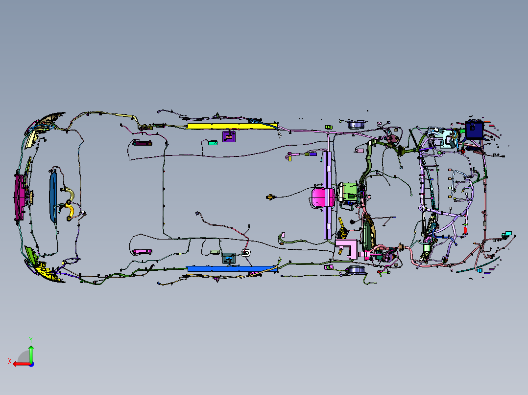 商务车整车电子电器架构系统后视图
