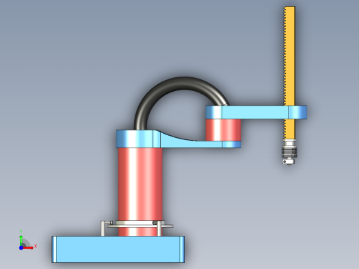 SCARA Design 3D 打印机概念模型--stp前视缩略图